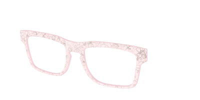 The Pink Shimmer Petals with Silver Foil - Angle Top Thumbnail - Pair Eyewear
