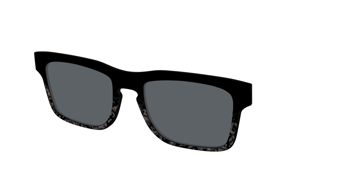 The Polarized Shaded Tortoise Sun Top - Angle Top Image - Pair Eyewear