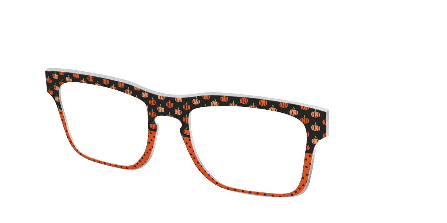 The Pumpkin Pin Dot - Angle Top Image - Pair Eyewear