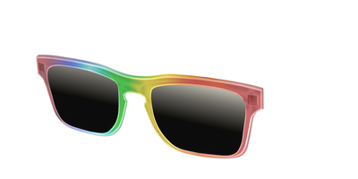 The Polarized Rainbow Gradient Sun Top - Angle Top Thumbnail - Pair Eyewear