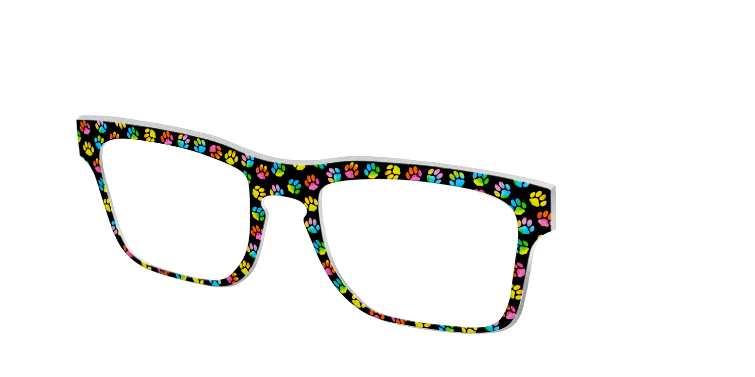 The Rainbow Paw Print - Angle Top Image - Pair Eyewear