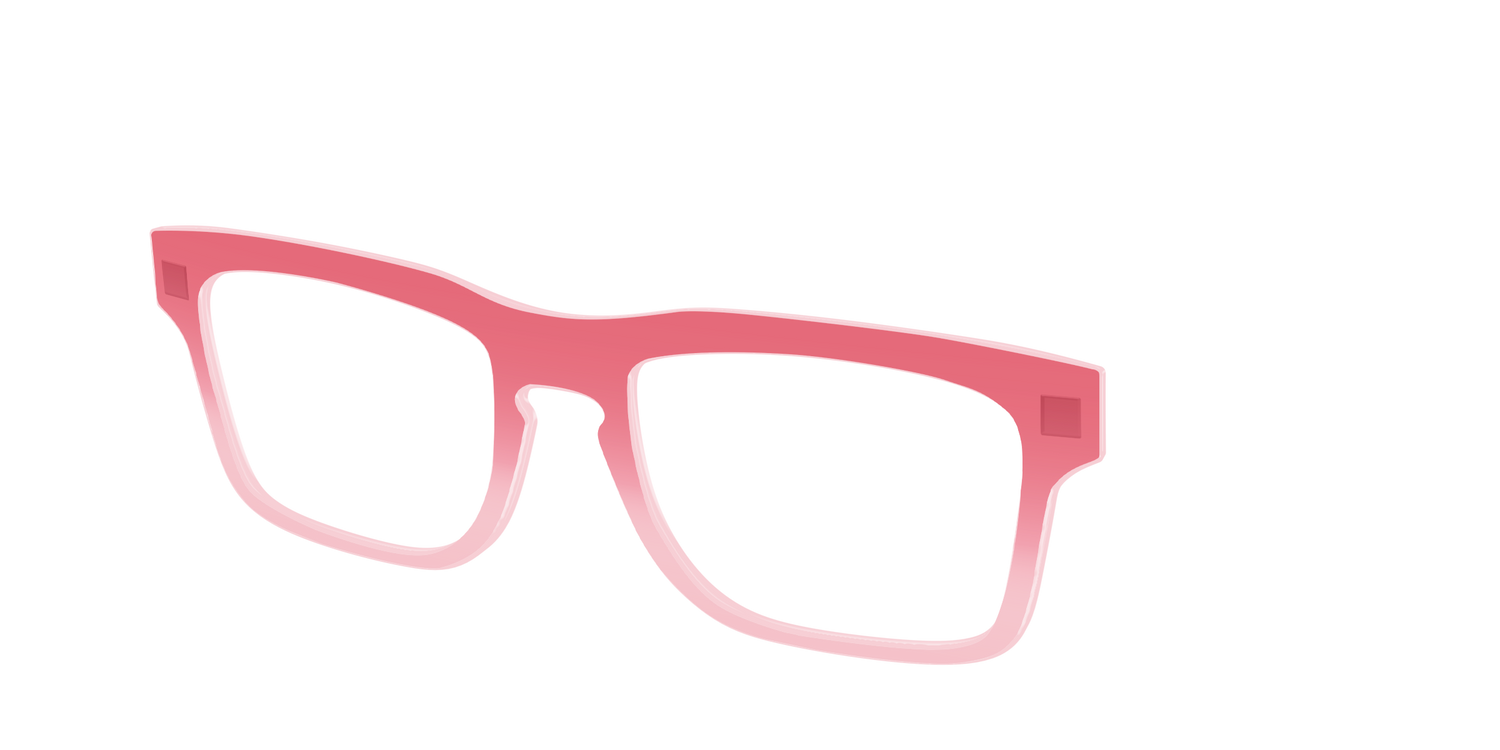 The Red to Coral Gradient Crystal - Angle Top Image - Pair Eyewear