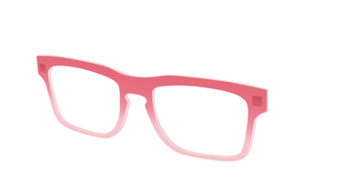 The Red to Coral Gradient Crystal - Angle Top Thumbnail - Pair Eyewear