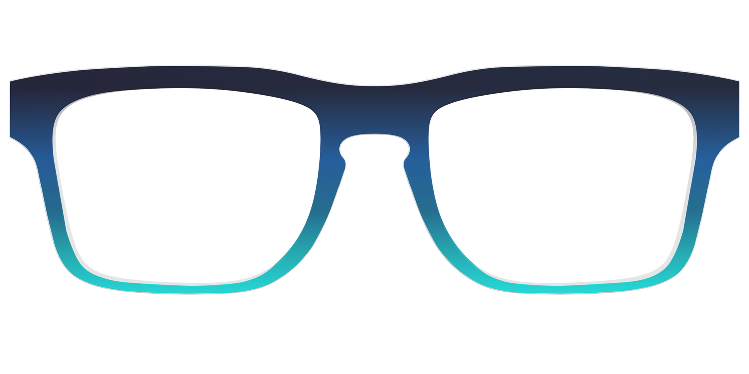 The Royal Blue to Seafoam Gradient - Front Top Image - Pair Eyewear