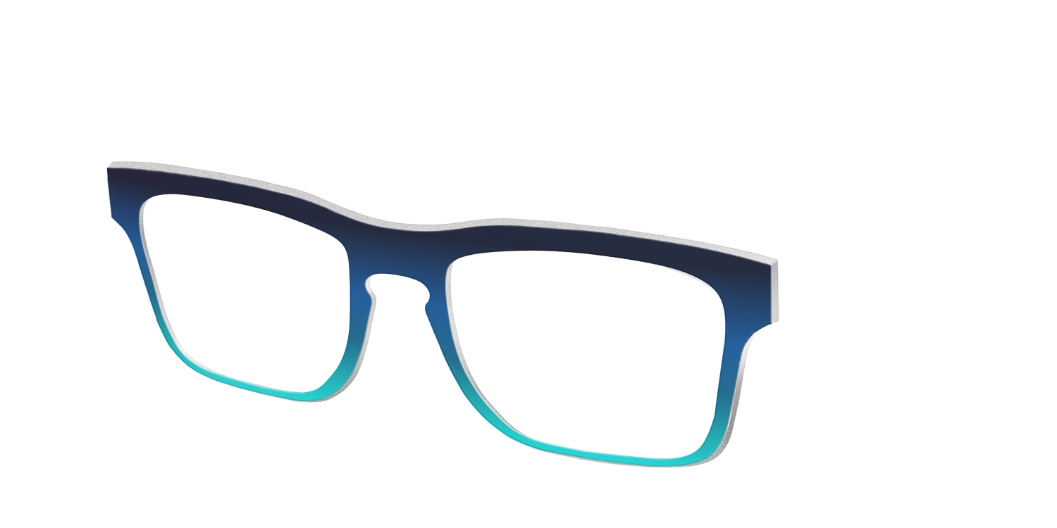 The Royal Blue to Seafoam Gradient - Angle Top Image - Pair Eyewear