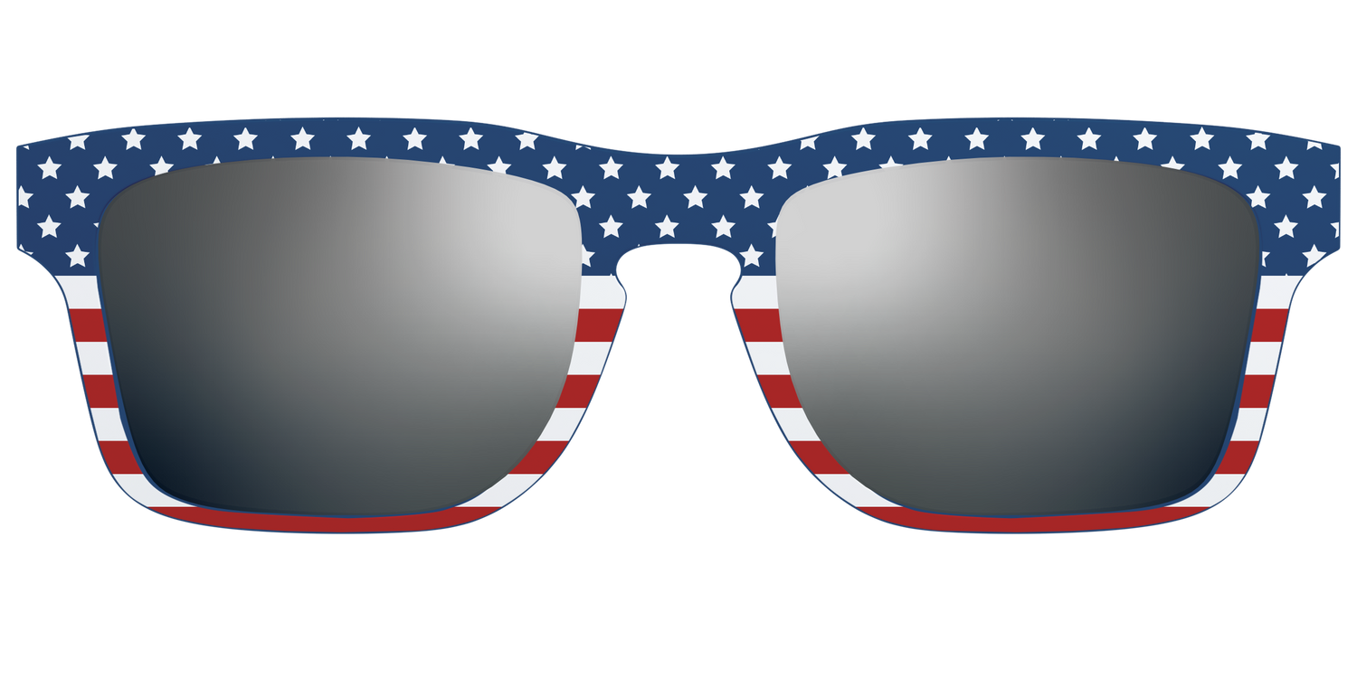 The Polarized Stars & Stripes Sun Top - Front Top Image - Pair Eyewear