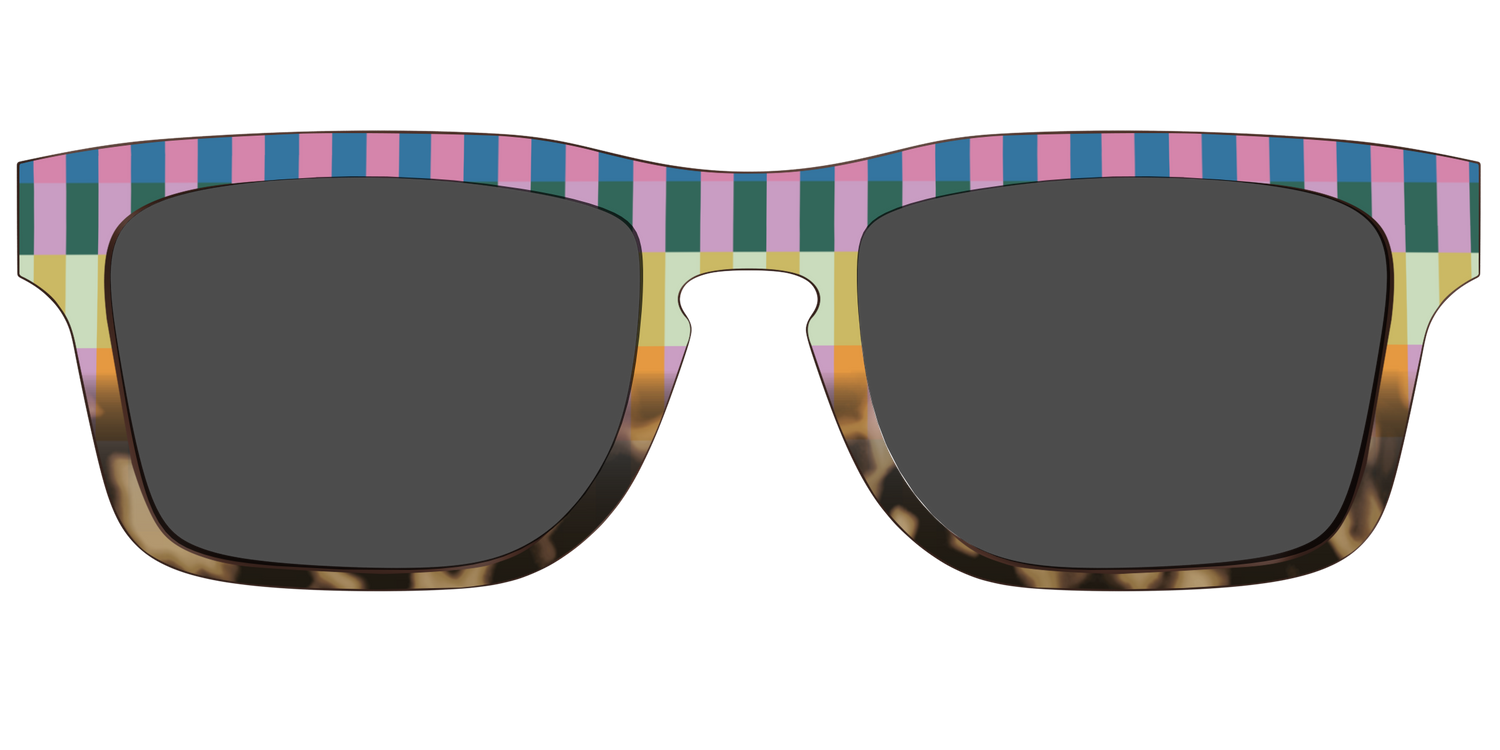 The Polarized Summer Stripes Tortoise Sun Top - Front Top Image - Pair Eyewear
