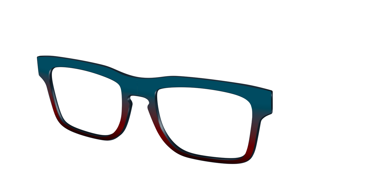 The Teal to Espresso Gradient - Angle Top Image - Pair Eyewear