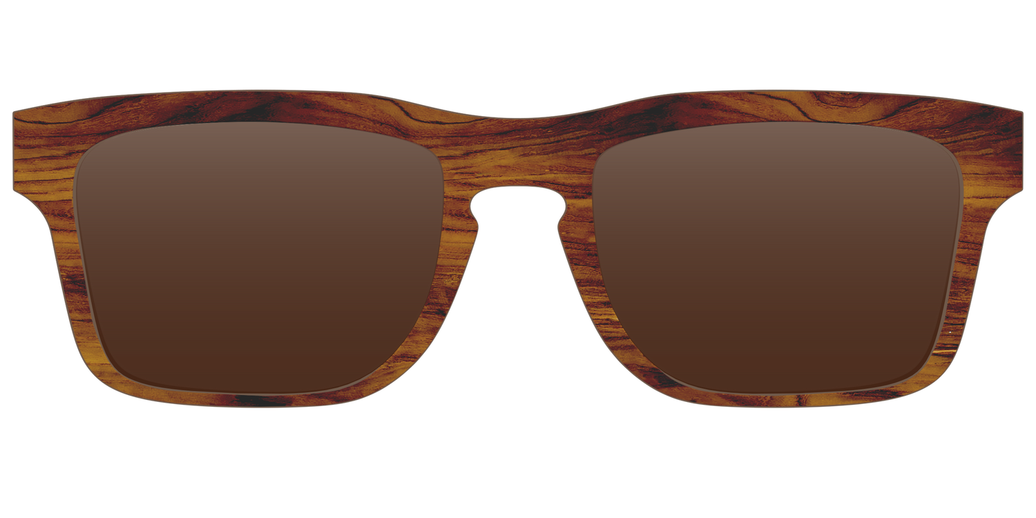 The Polarized Woodgrain Sun Top - Front Top Image - Pair Eyewear