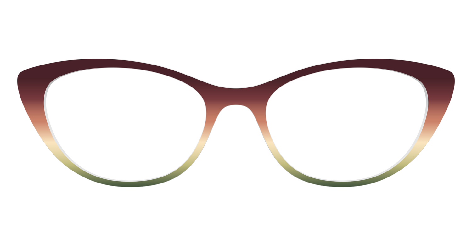 The Acorn to Moss Gradient - Front Top Image - Pair Eyewear