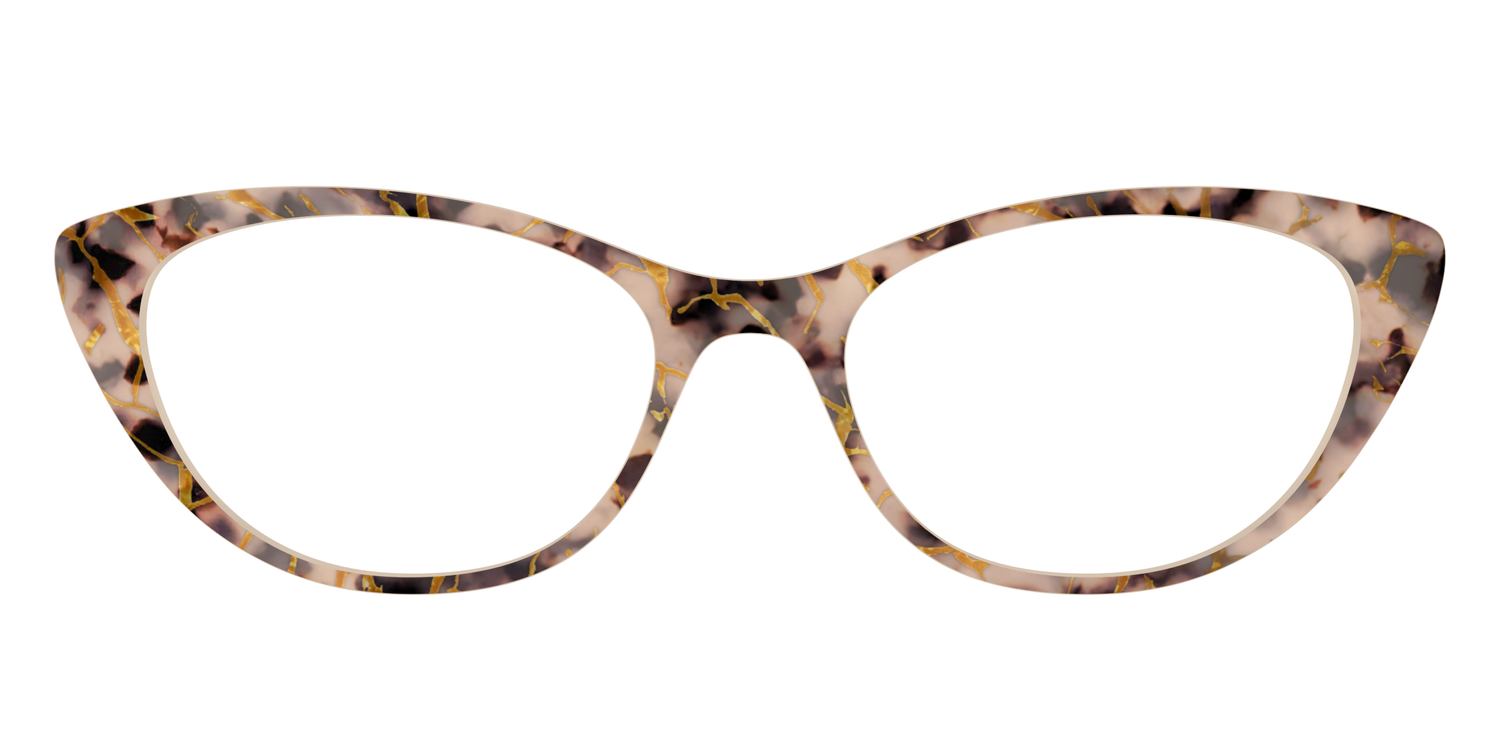 The Almond Tortoise with Gold Streaks - Front Top Image - Pair Eyewear