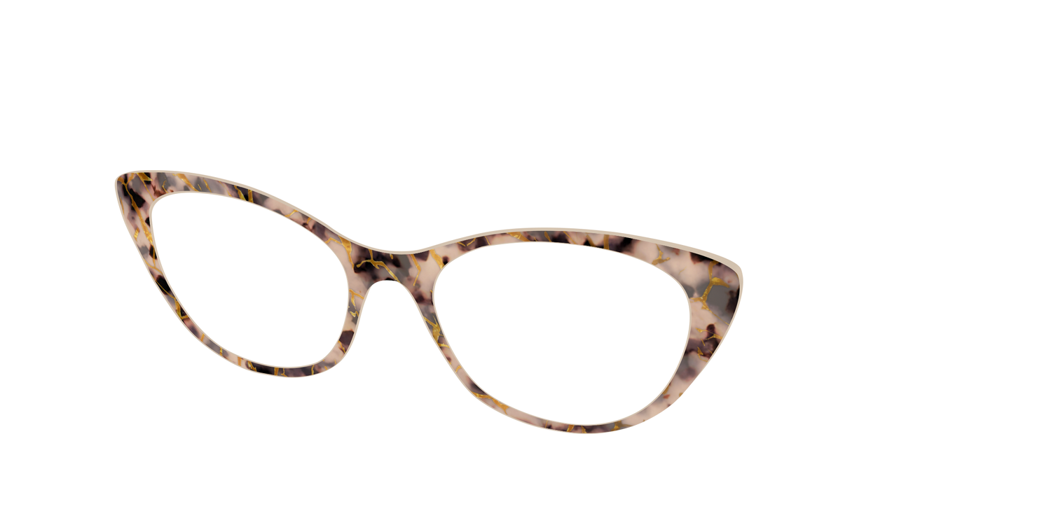 The Almond Tortoise with Gold Streaks - Angle Top Image - Pair Eyewear