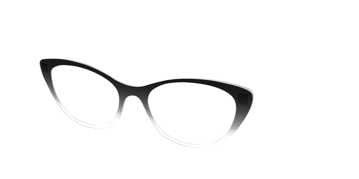 The Black Gradient Crystal - Angle Top Image - Pair Eyewear