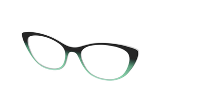 The Black to Spearmint Gradient - Angle Top Thumbnail - Pair Eyewear
