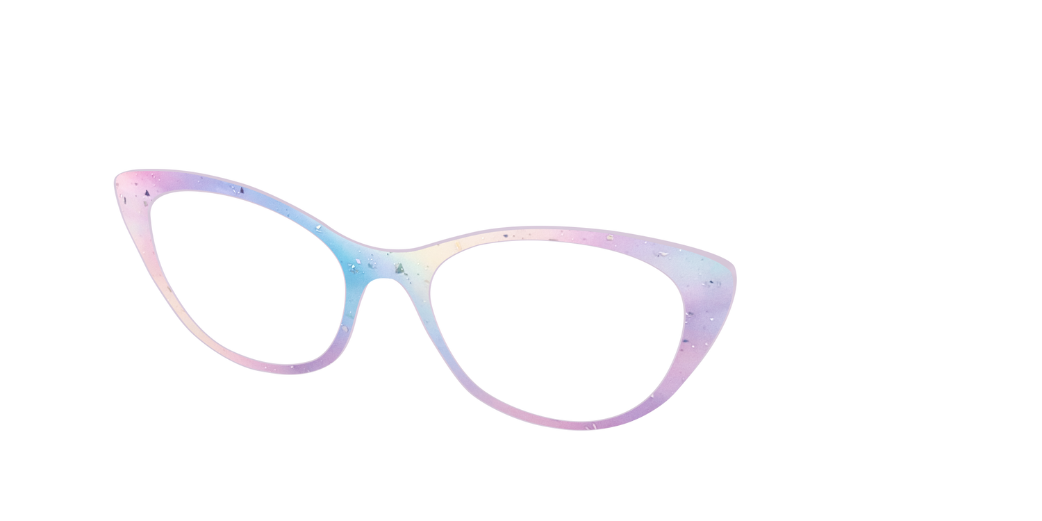 The Dreamy Pastel with Holographic Glitter - Angle Top Image - Pair Eyewear