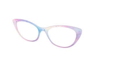 The Dreamy Pastel with Holographic Glitter - Angle Top Thumbnail - Pair Eyewear
