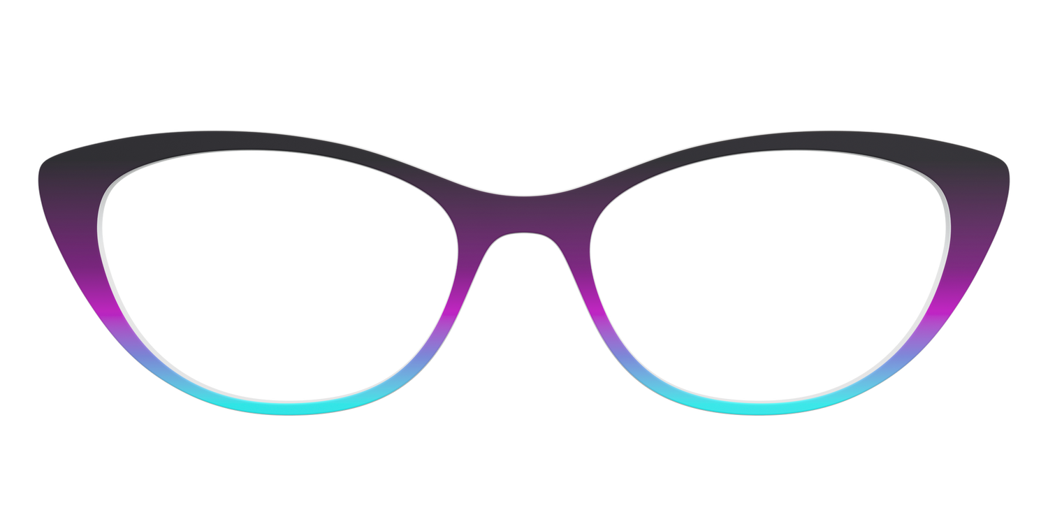 The Licorice to Seafoam Gradient - Front Top Image - Pair Eyewear