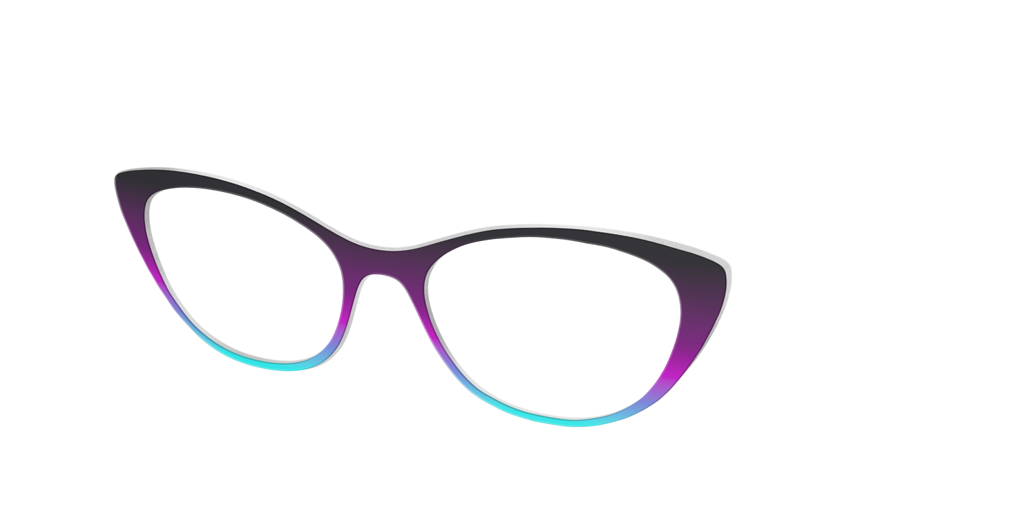 The Licorice to Seafoam Gradient - Angle Top Image - Pair Eyewear