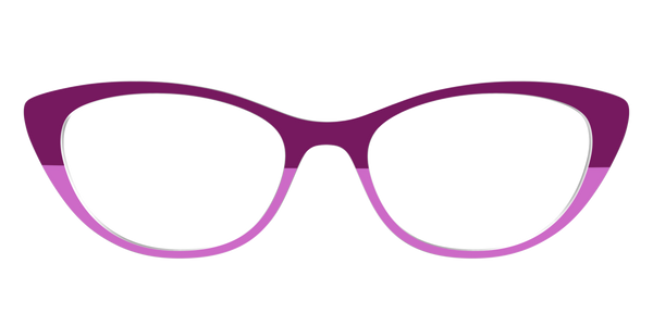 The ella - Violet Pearlized Gradient Acetate Rose Gold Metal