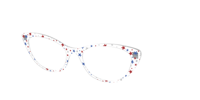 The Multi Stars Crystal with Silver Foil - Angle Top Thumbnail - Pair Eyewear