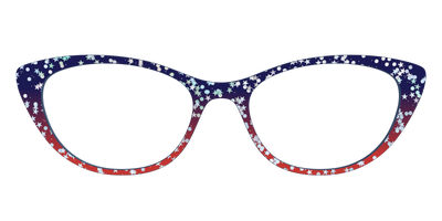The Navy to Scarlet Gradient with Star Glitter - Front Top Thumbnail - Pair Eyewear