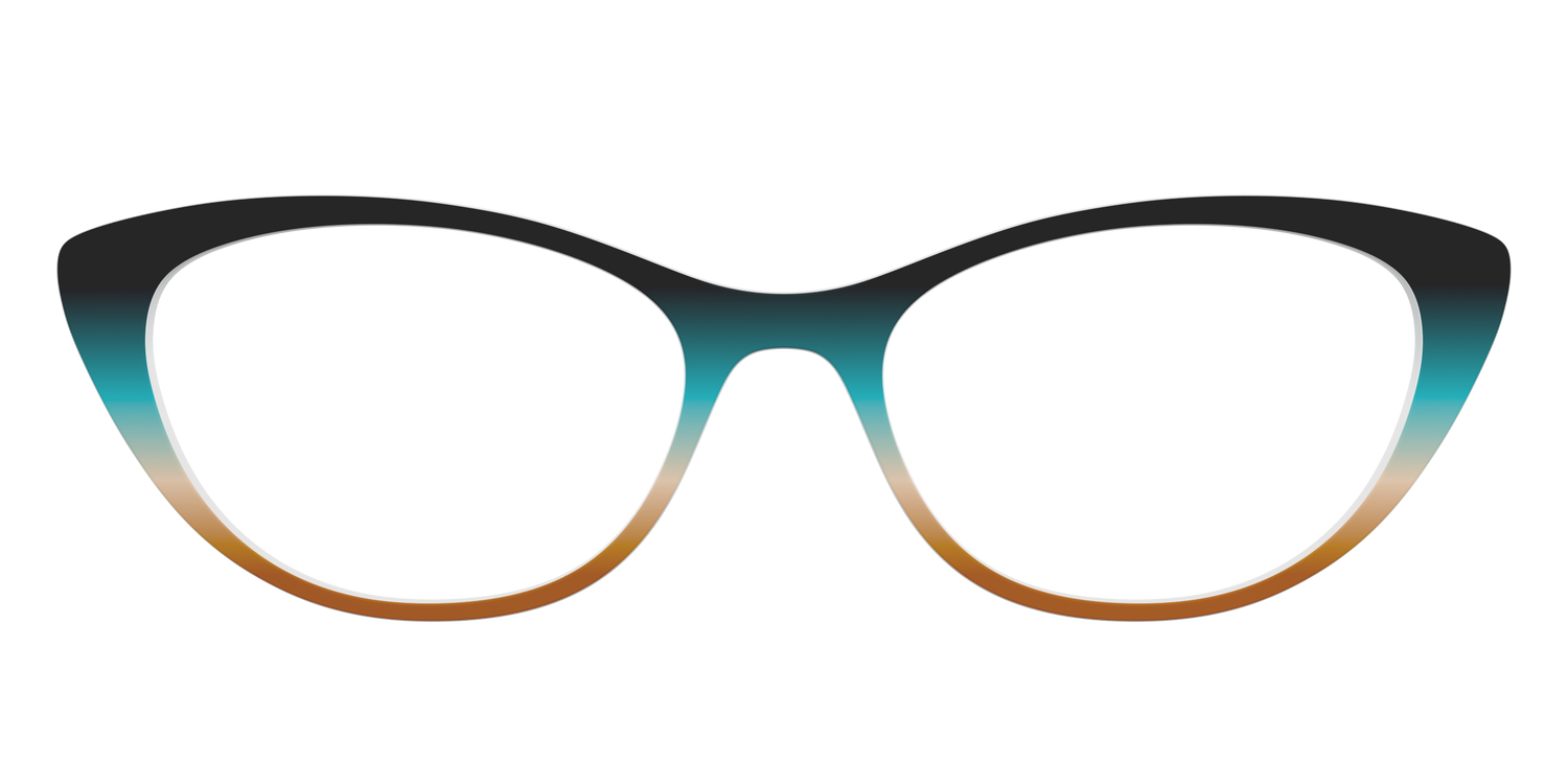 The Onyx to Rust Gradient - Front Top Image - Pair Eyewear