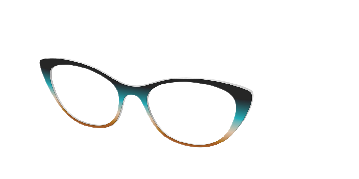 The Onyx to Rust Gradient - Angle Top Image - Pair Eyewear