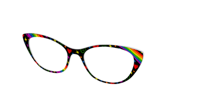 The Rainbow Chalk Doodles - Angle Top Thumbnail - Pair Eyewear
