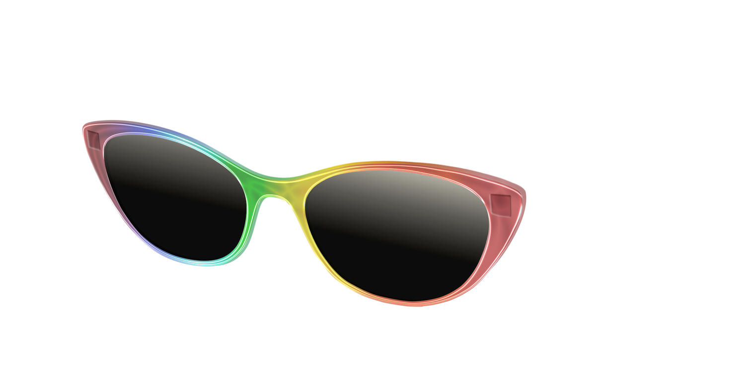 The Polarized Rainbow Gradient Sun Top - Angle Top Image - Pair Eyewear