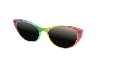 The Polarized Rainbow Gradient Sun Top - Angle Top Thumbnail - Pair Eyewear