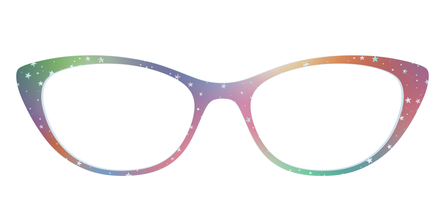 The Rainbow Holographic Celestial - Front Top Image - Pair Eyewear