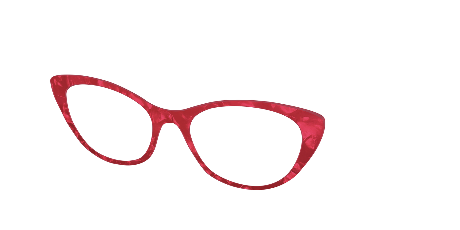 The Ruby Pearl Marble - Angle Top Image - Pair Eyewear