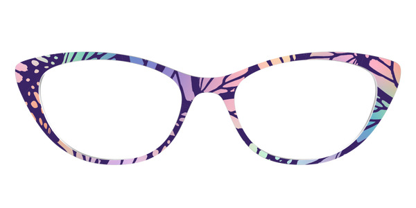 The ella - Teal Pearlized Gradient Acetate Silver Metal