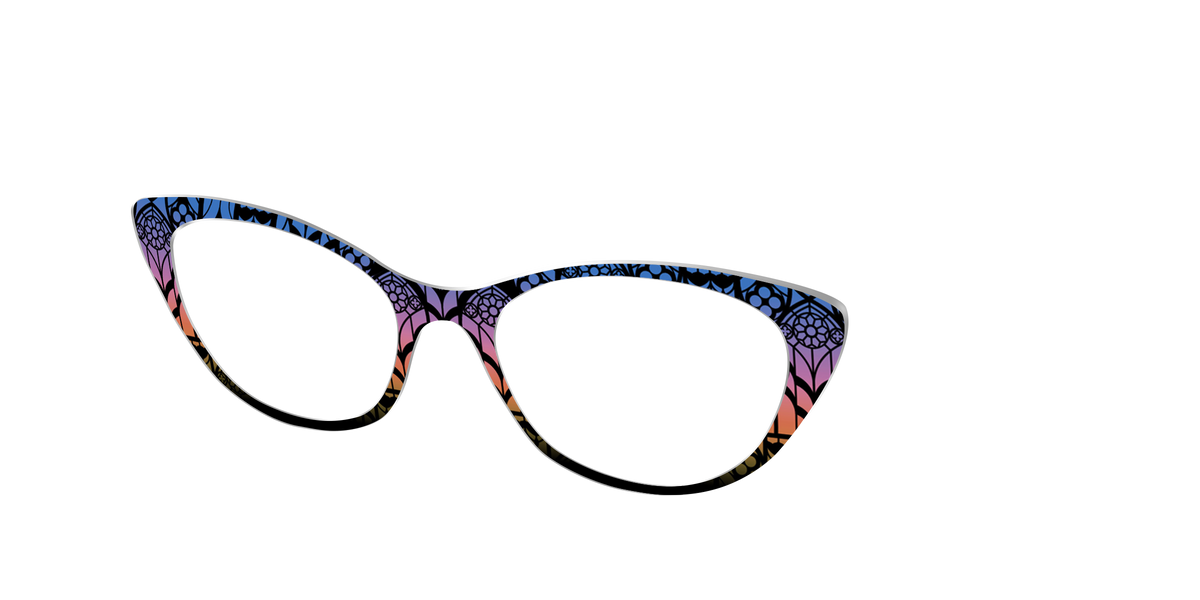 The Sunset Stained Glass - Angle Top Image - Pair Eyewear