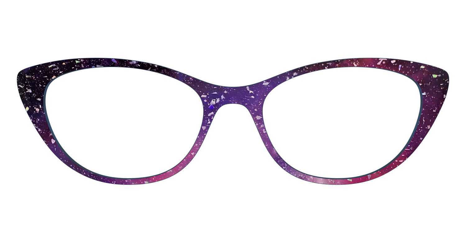 The Twilight Sky with Holographic Glitter - Front Top Image - Pair Eyewear