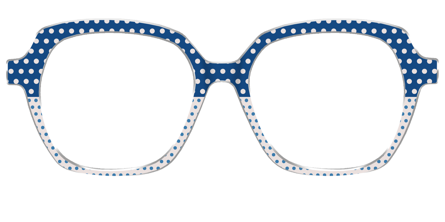 The Aegean Polka Dot Print Mix - Front Top Image - Pair Eyewear