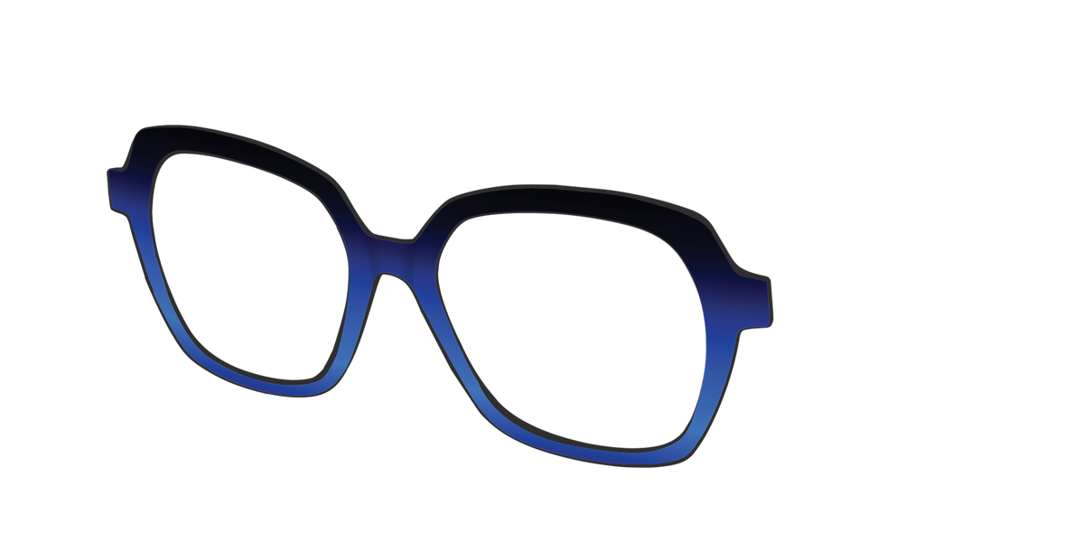The Black to Blueberry Gradient - Angle Top Image - Pair Eyewear