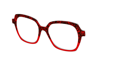The Blood Red Lace Split - Angle Top Thumbnail - Pair Eyewear