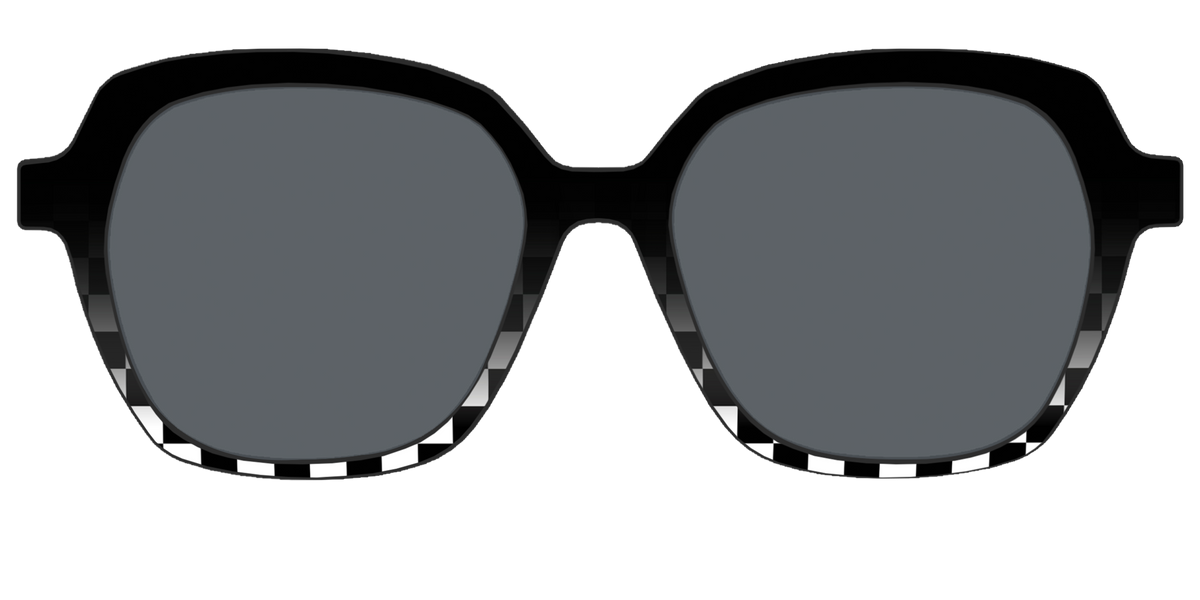 The Polarized Checkerboard Fade Sun Top - Front Top Image - Pair Eyewear