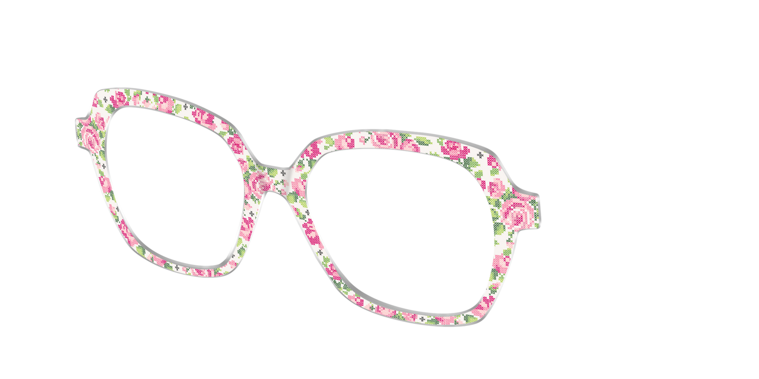 The Cross-Stitch Petals - Angle Top Image - Pair Eyewear