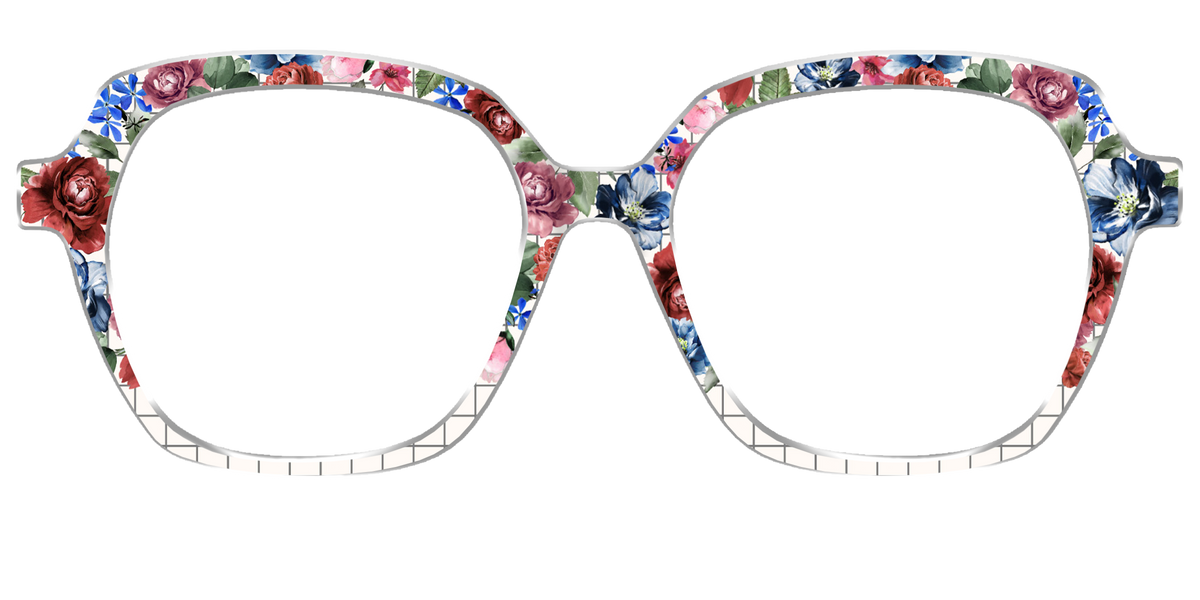 The Graph Paper Floral - Front Top Image - Pair Eyewear
