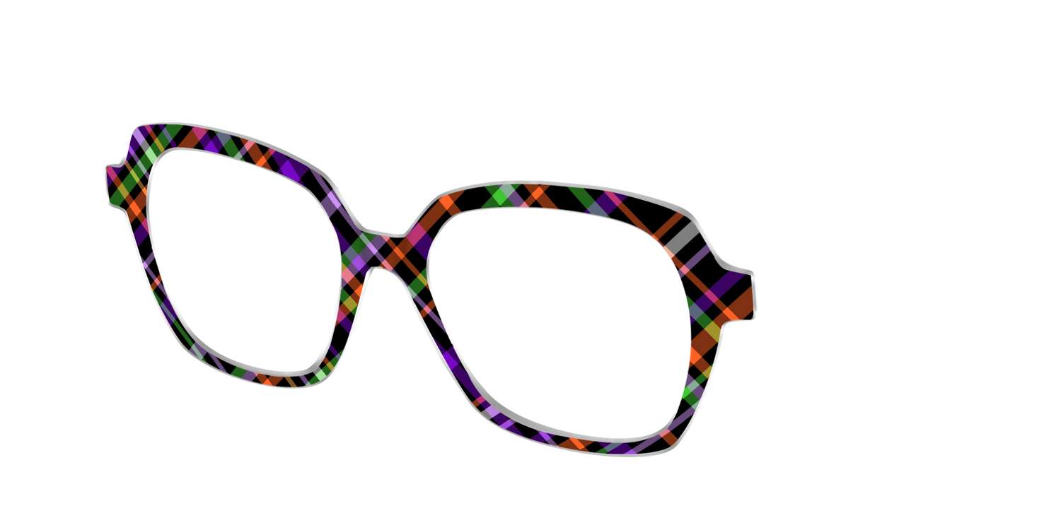 The Hexed Plaid - Angle Top Image - Pair Eyewear