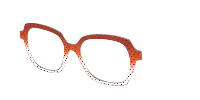 The Inferno Orange Gradient Crystal Polka Dots - Angle Top Thumbnail - Pair Eyewear