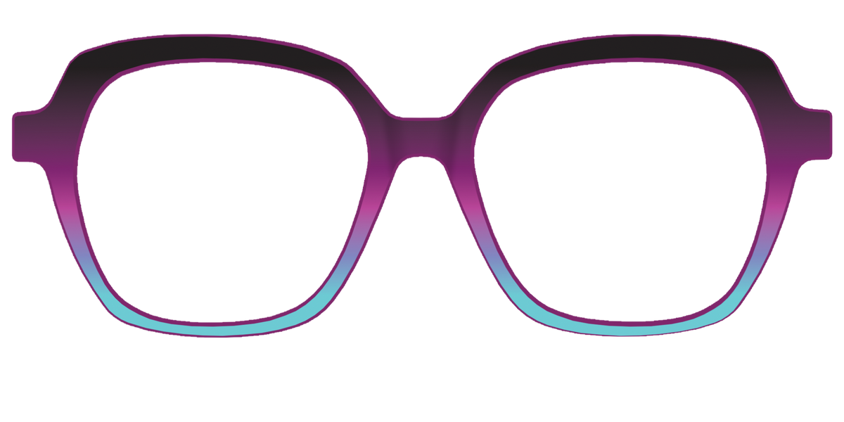 The Licorice to Seafoam Gradient - Front Top Image - Pair Eyewear