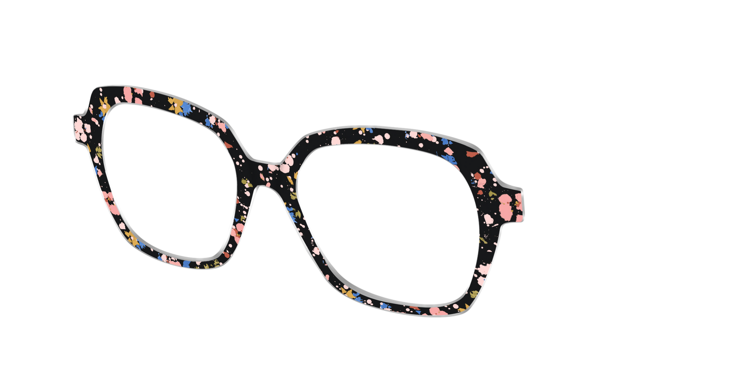 The Pallid Paint Splatter - Angle Top Image - Pair Eyewear