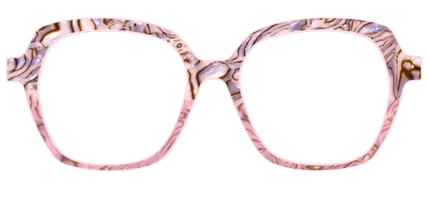 The Pink Conch Shell Pearl Crystal Split - Front Top Image - Pair Eyewear