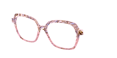 The Pink Conch Shell Pearl Crystal Split - Angle Top Thumbnail - Pair Eyewear