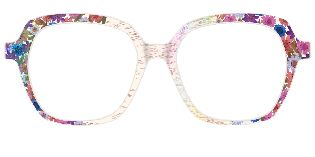 The Pressed Flowers with Foil Crystal - Front Top Image - Pair Eyewear
