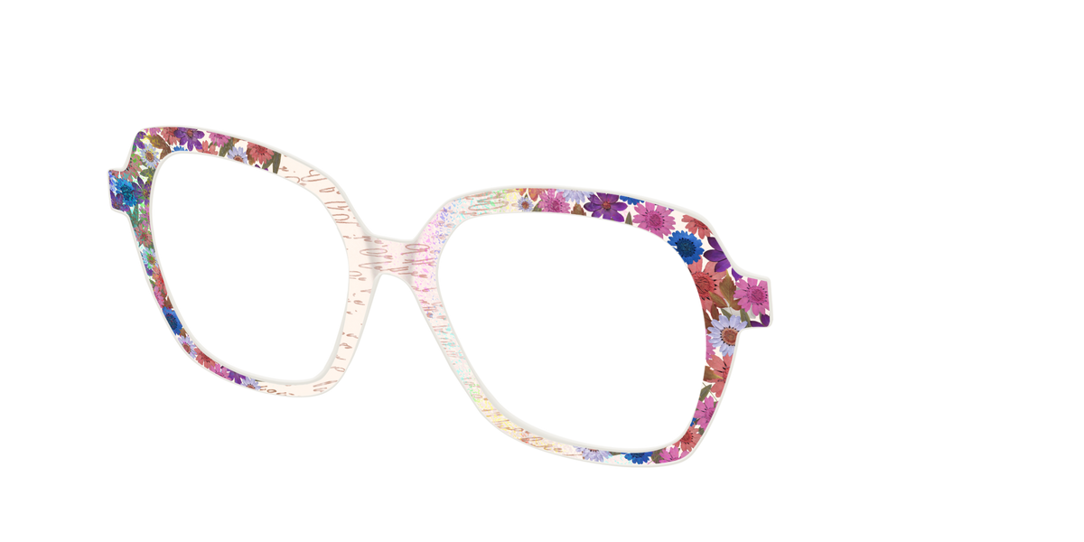 The Pressed Flowers with Foil Crystal - Angle Top Image - Pair Eyewear