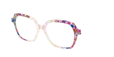 The Pressed Flowers with Foil Crystal - Angle Top Thumbnail - Pair Eyewear